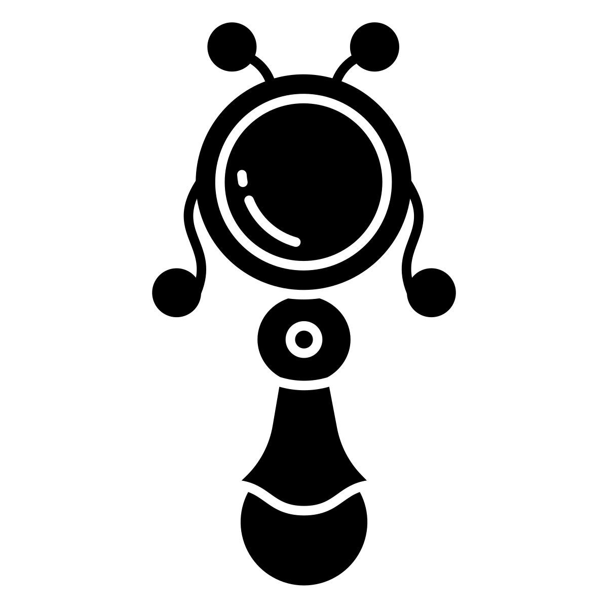 spinning rattle toy icon