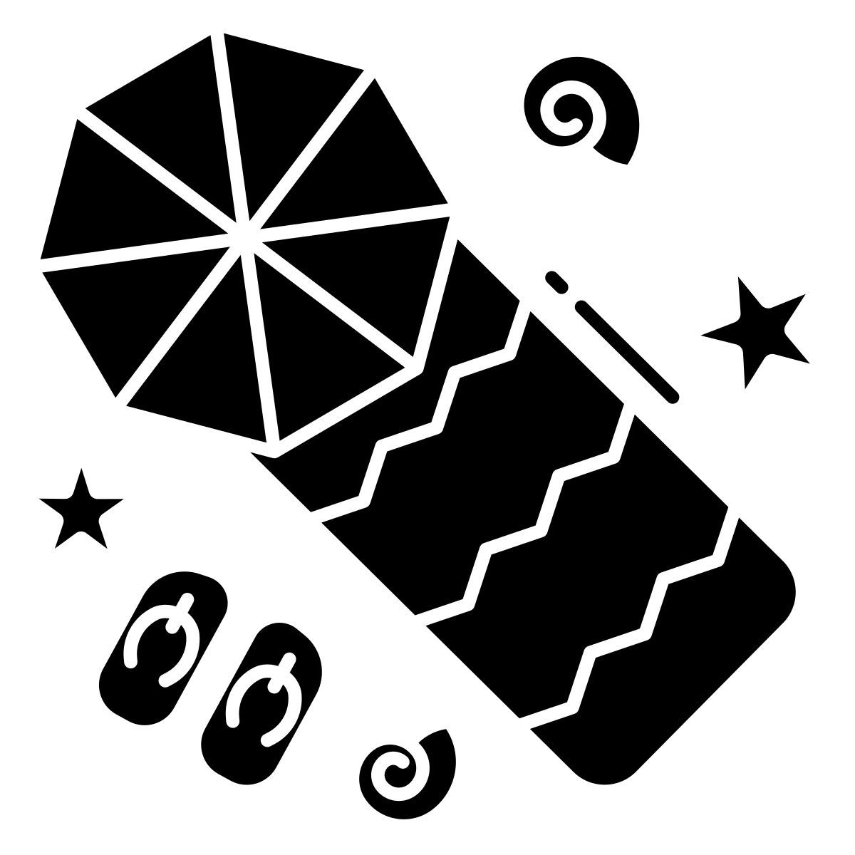 summer beach vacation icon