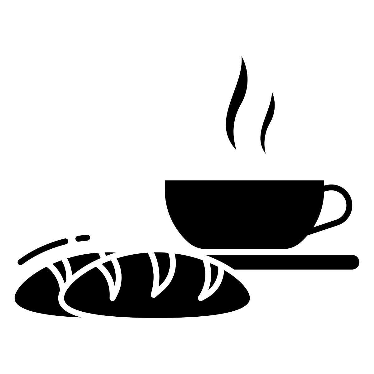 tea and french bread icon
