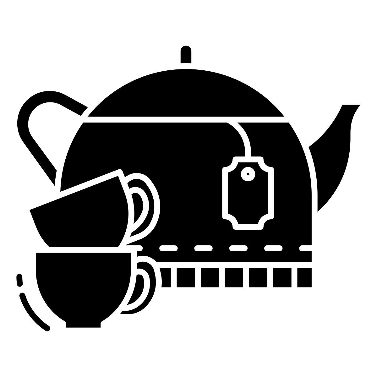 tea kettle and tea cup icon