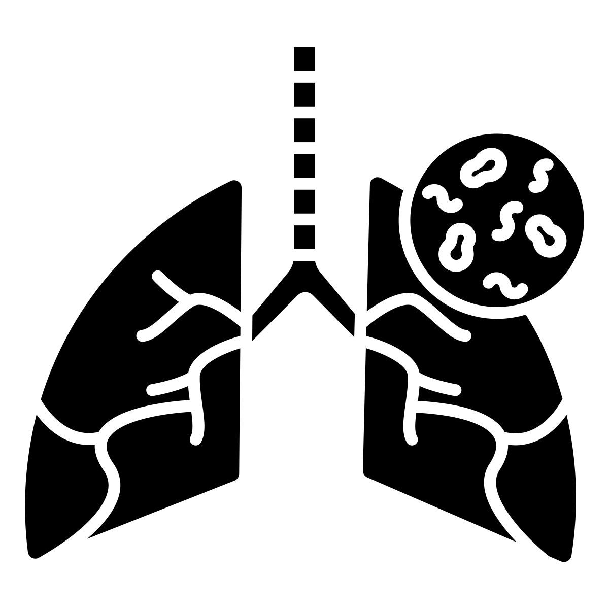infected lungs icon