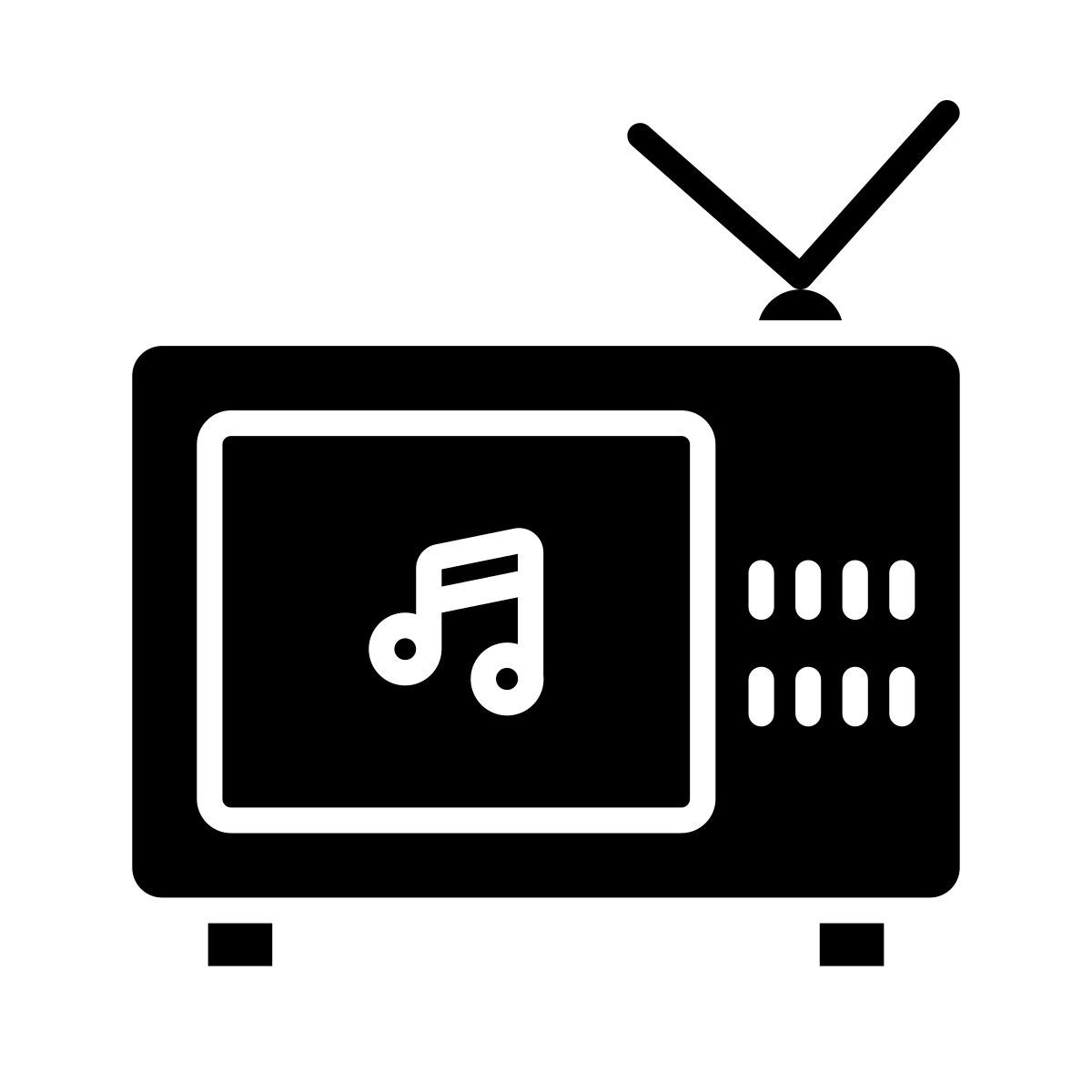 retro tv musik icon