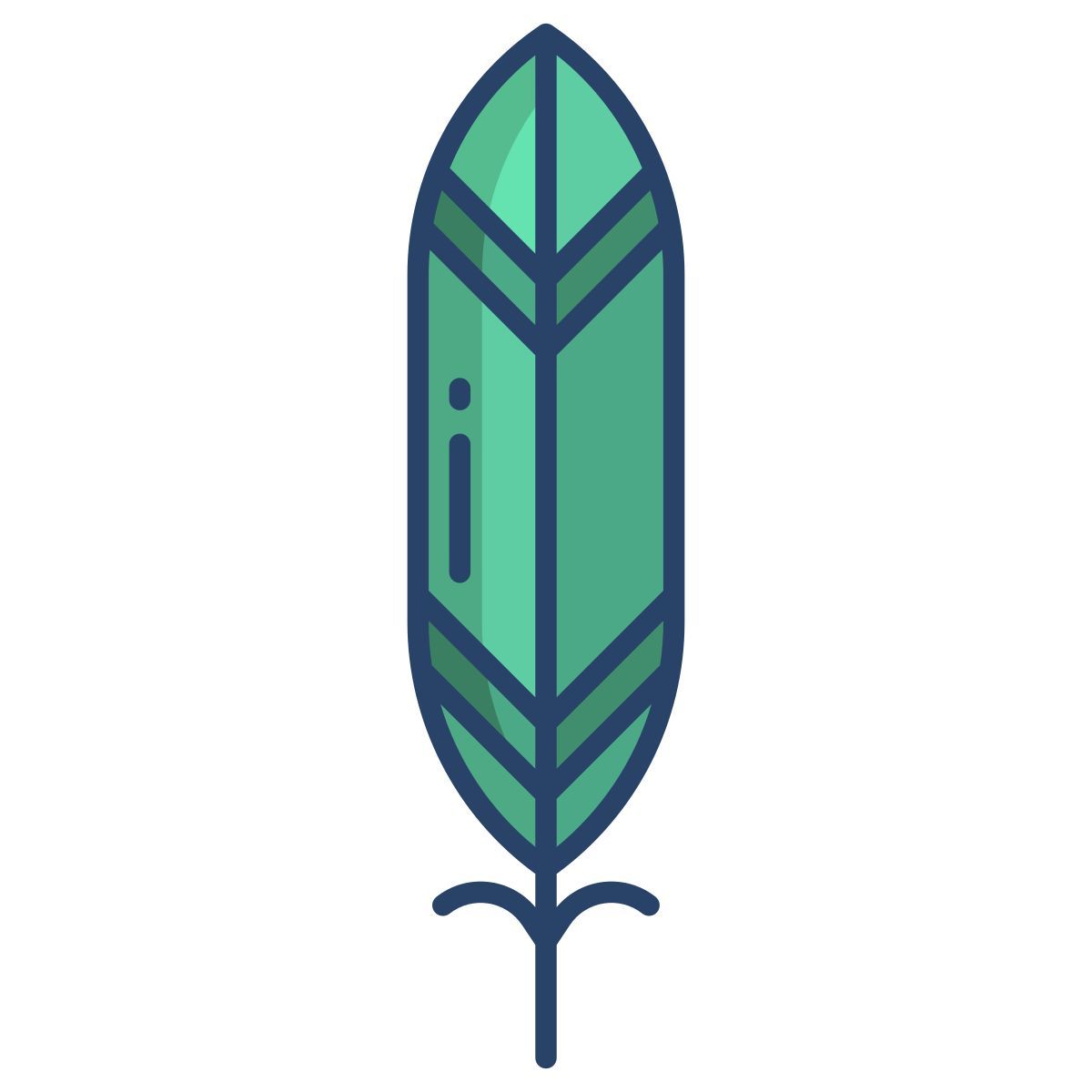 african emerald cuckoo feather icon