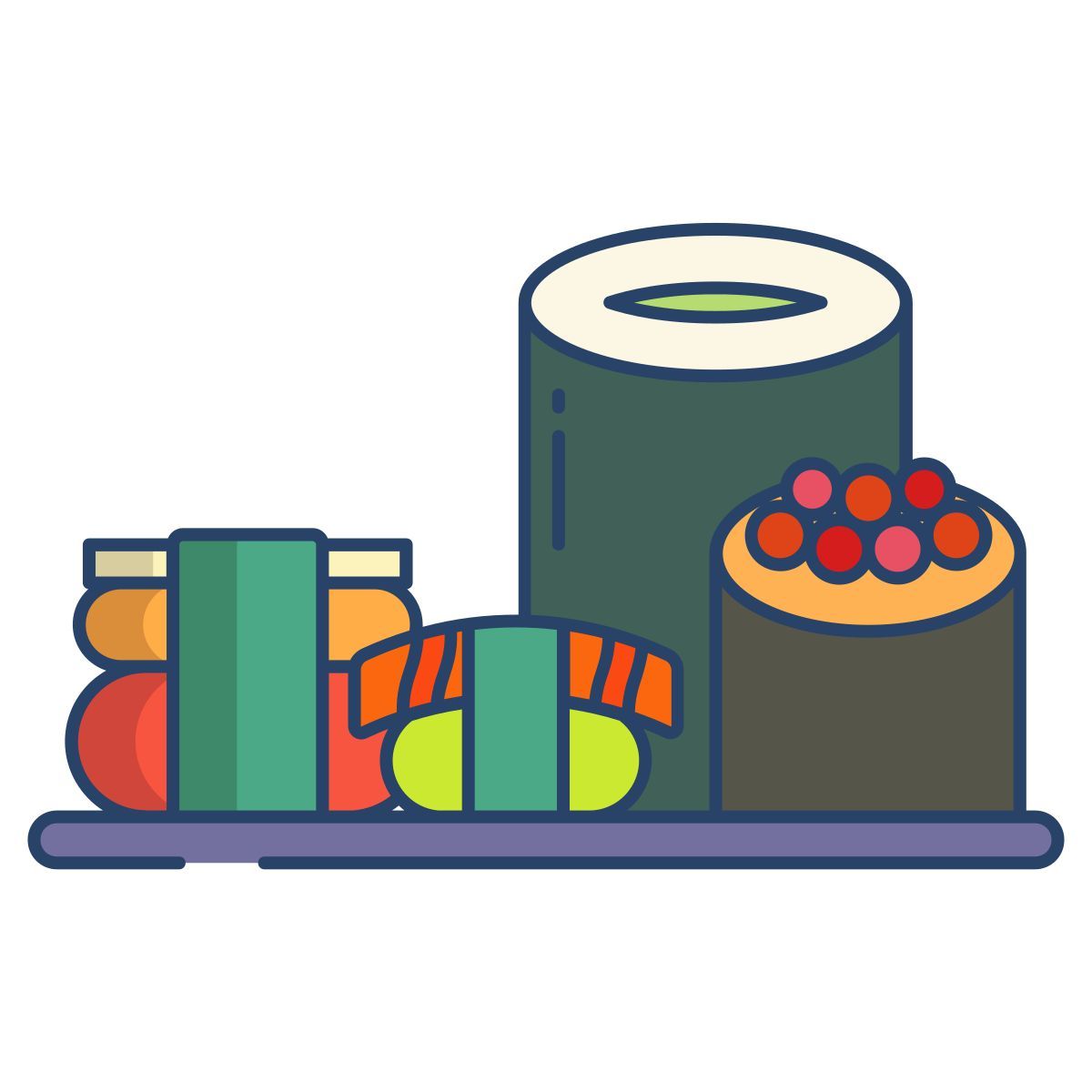 artificial crab meat nigiri icon