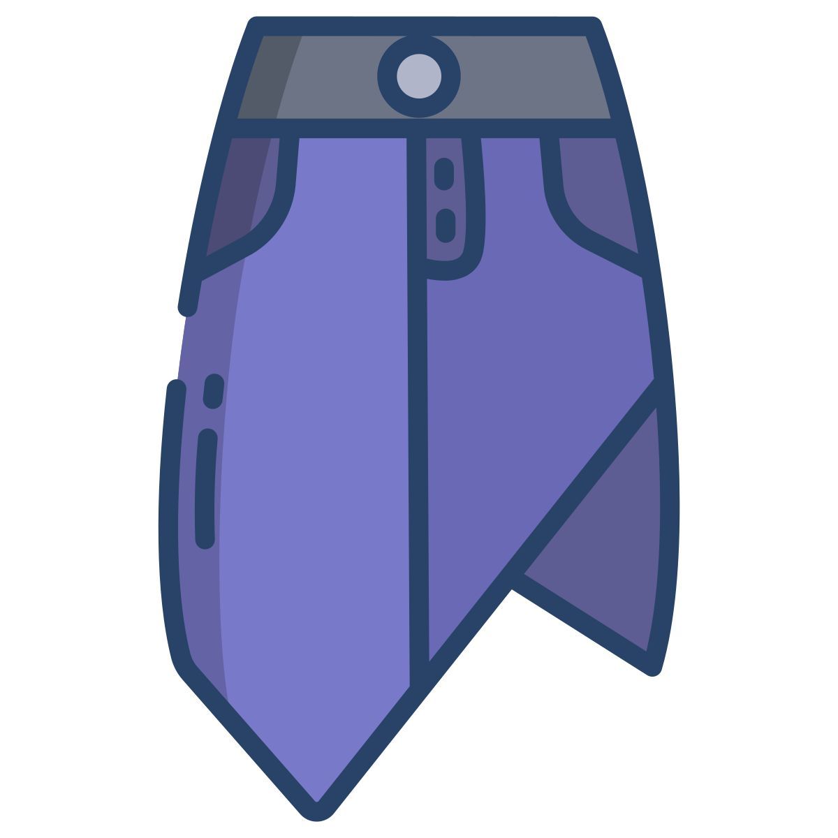 asymetric skirt icon