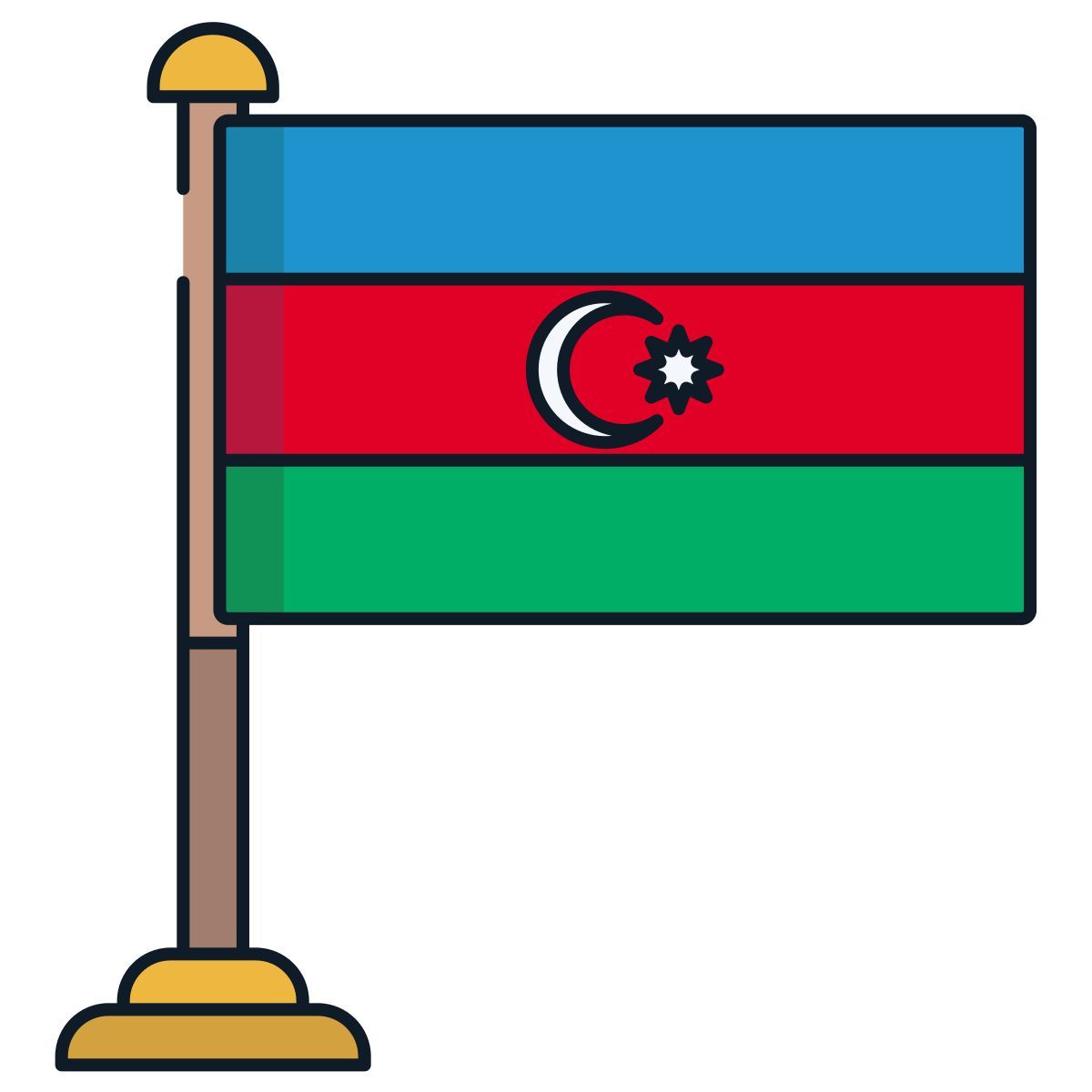 aserbaidschan flagge icon