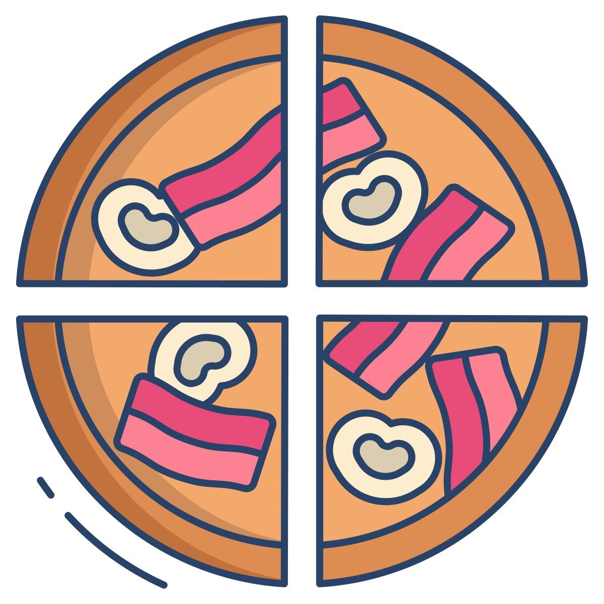 bacon pizza icon