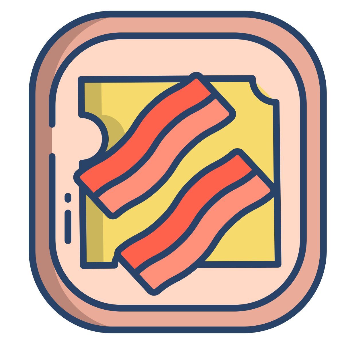 bacon toast icon