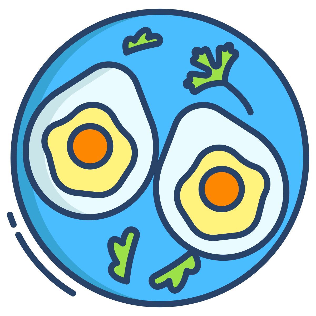 baked avocado and egg icon