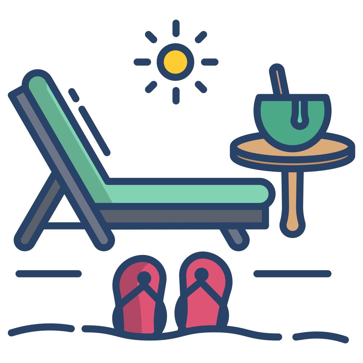 beach chair icon