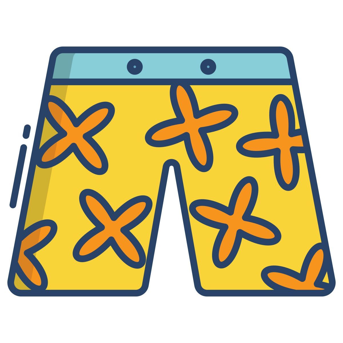 beach vacation wear icon