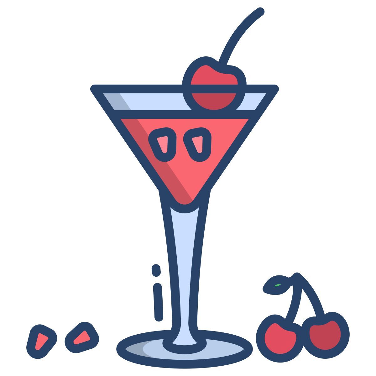 berry and pomegranate mocktail icon