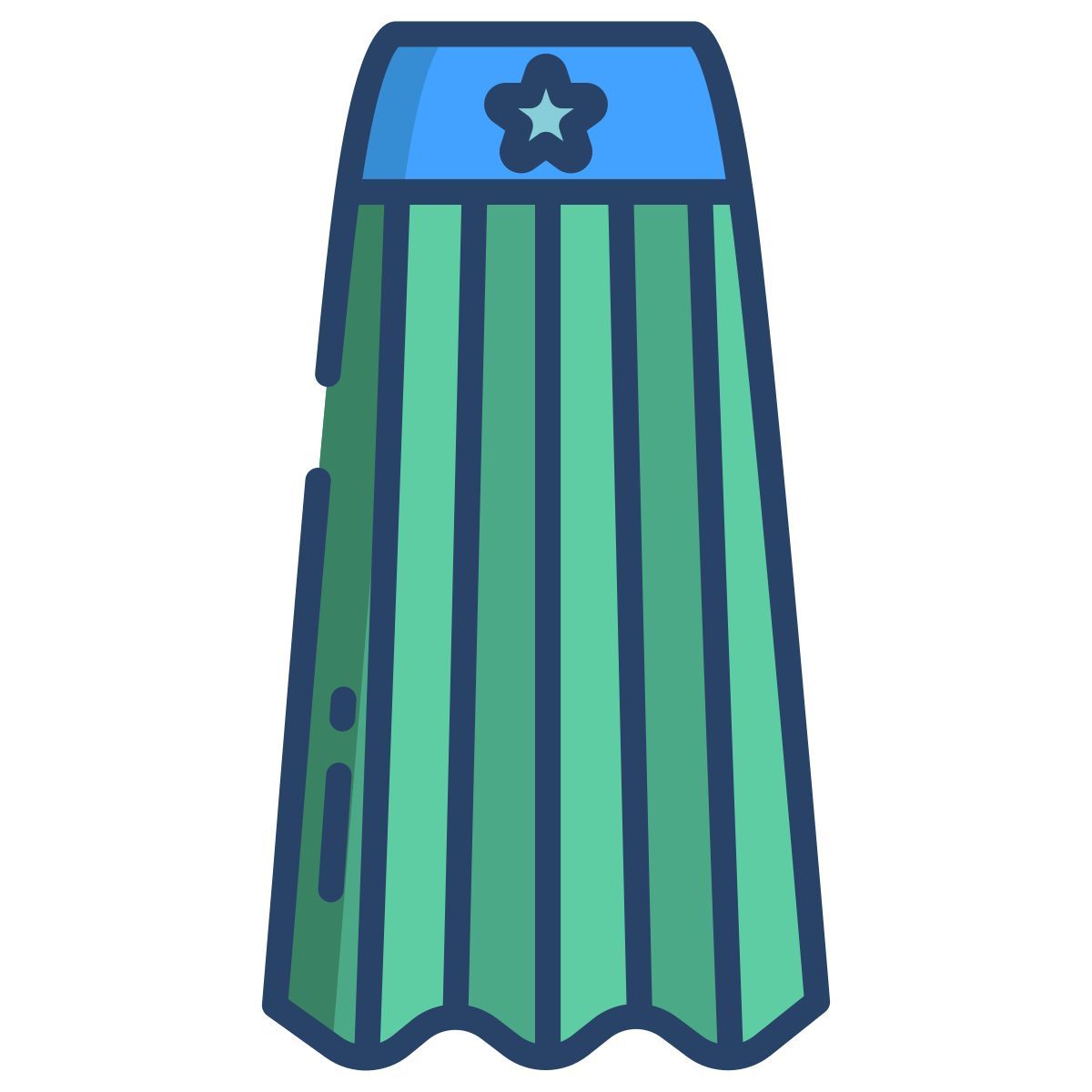 bias skirt icon