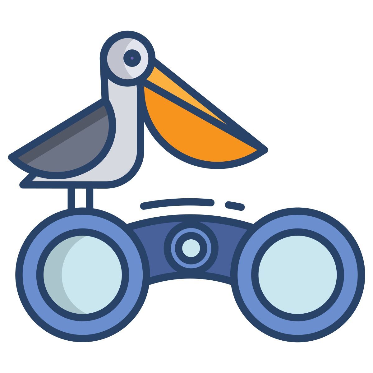 bird watching binocular icon