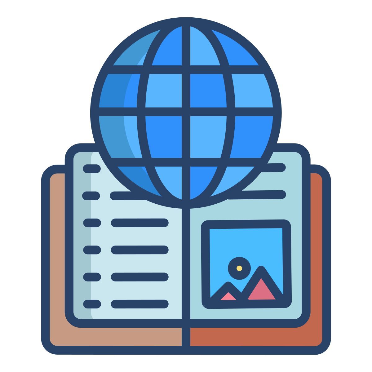 book globe icon