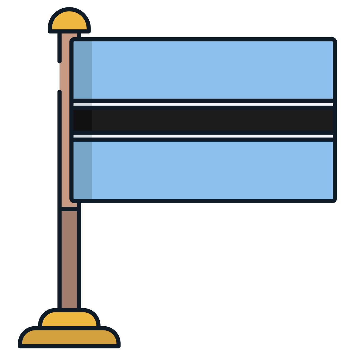 botswana flag icon