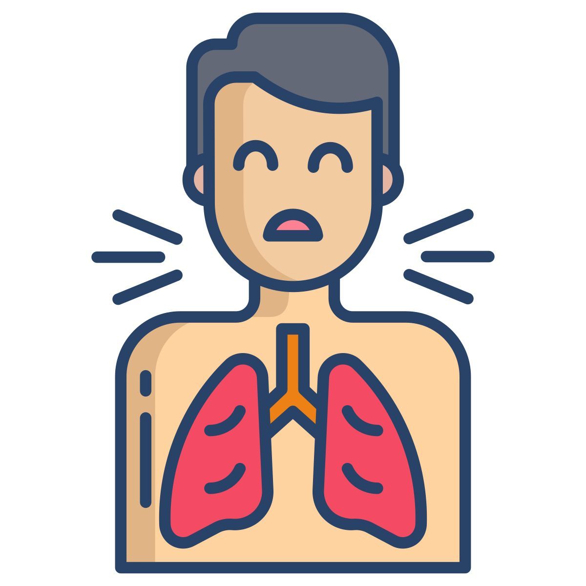 breathing problem icon
