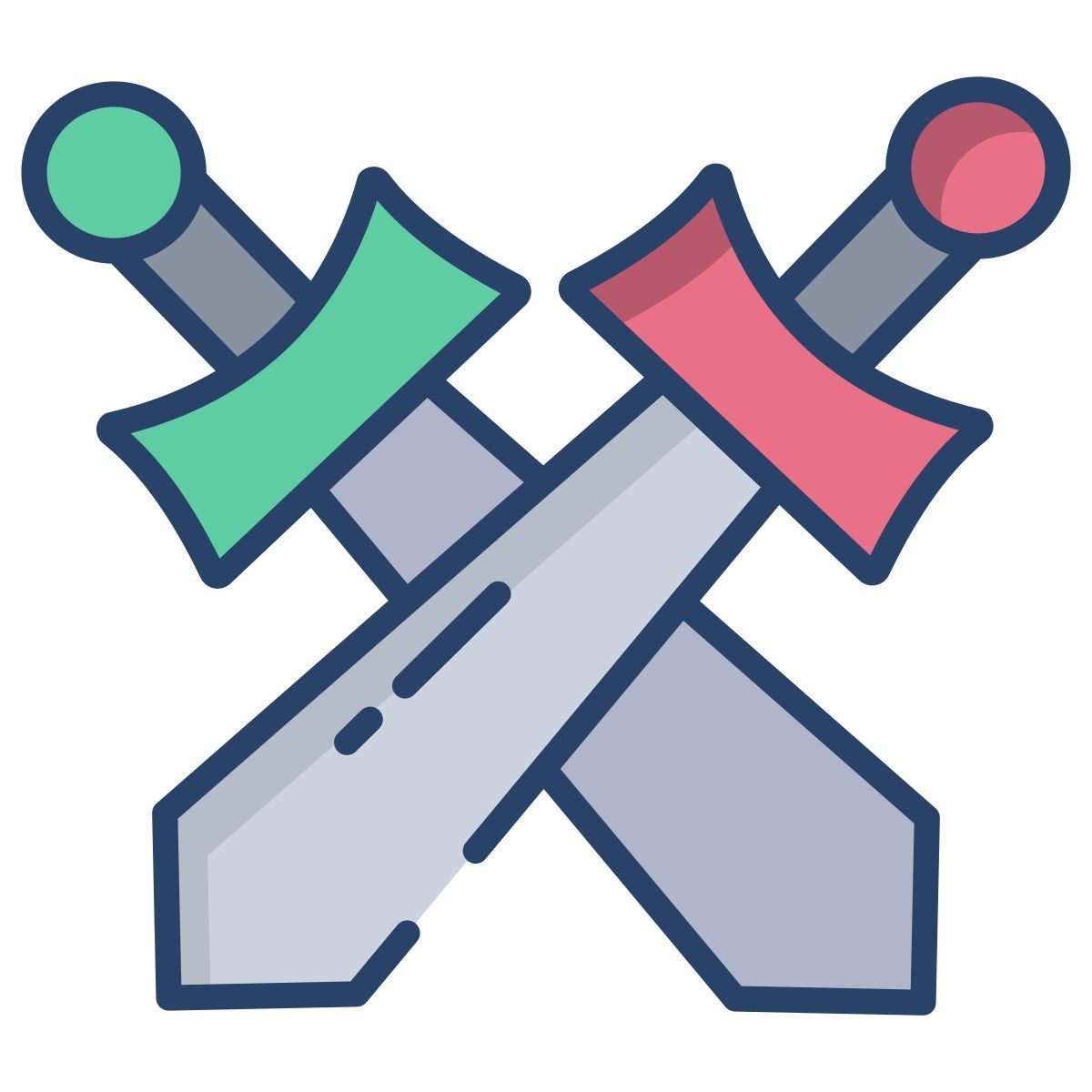 broad swords crossed icon