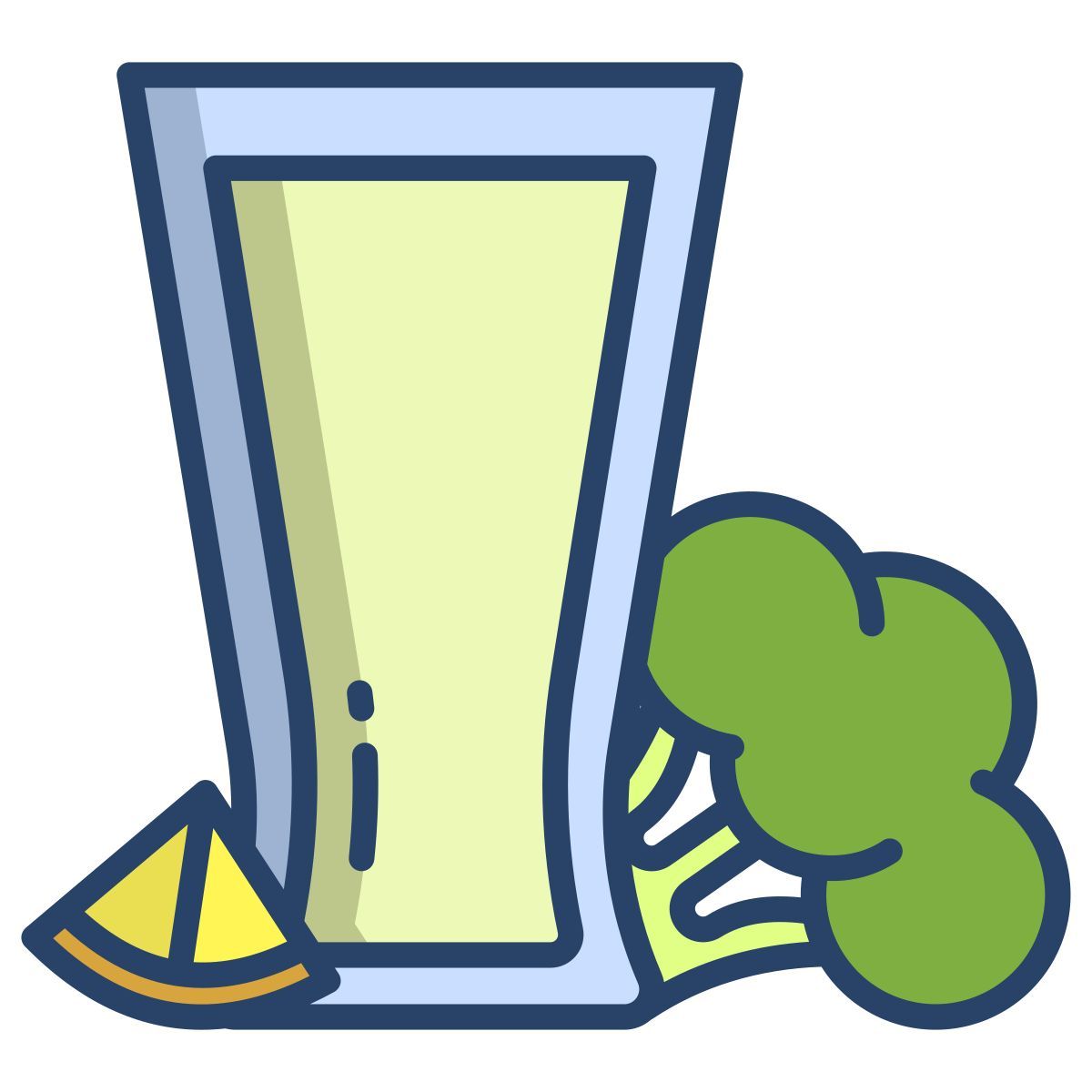 broccoli and lime juice icon