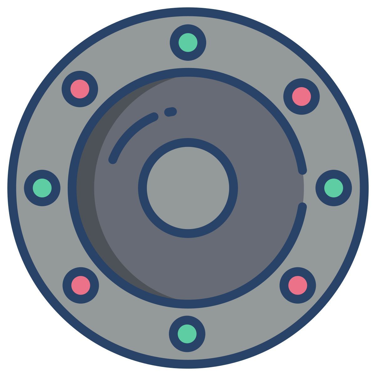 buckler metal shield icon