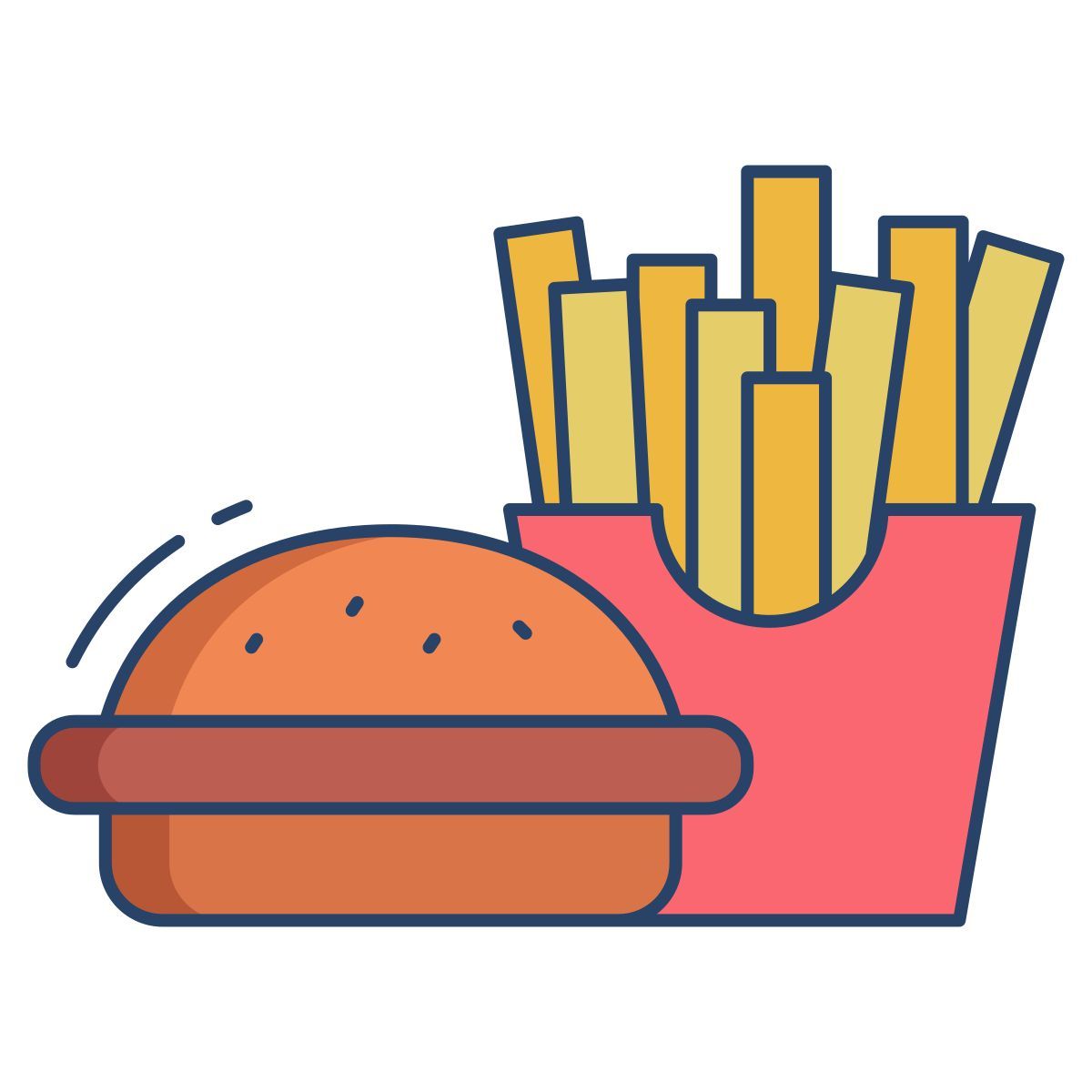 burger with fries icon