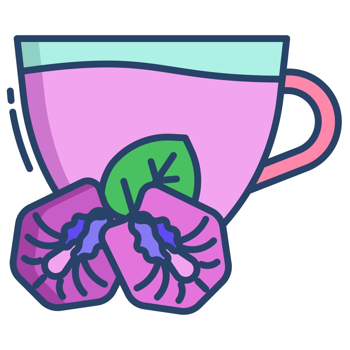butterfly pea blue tea with milk icon