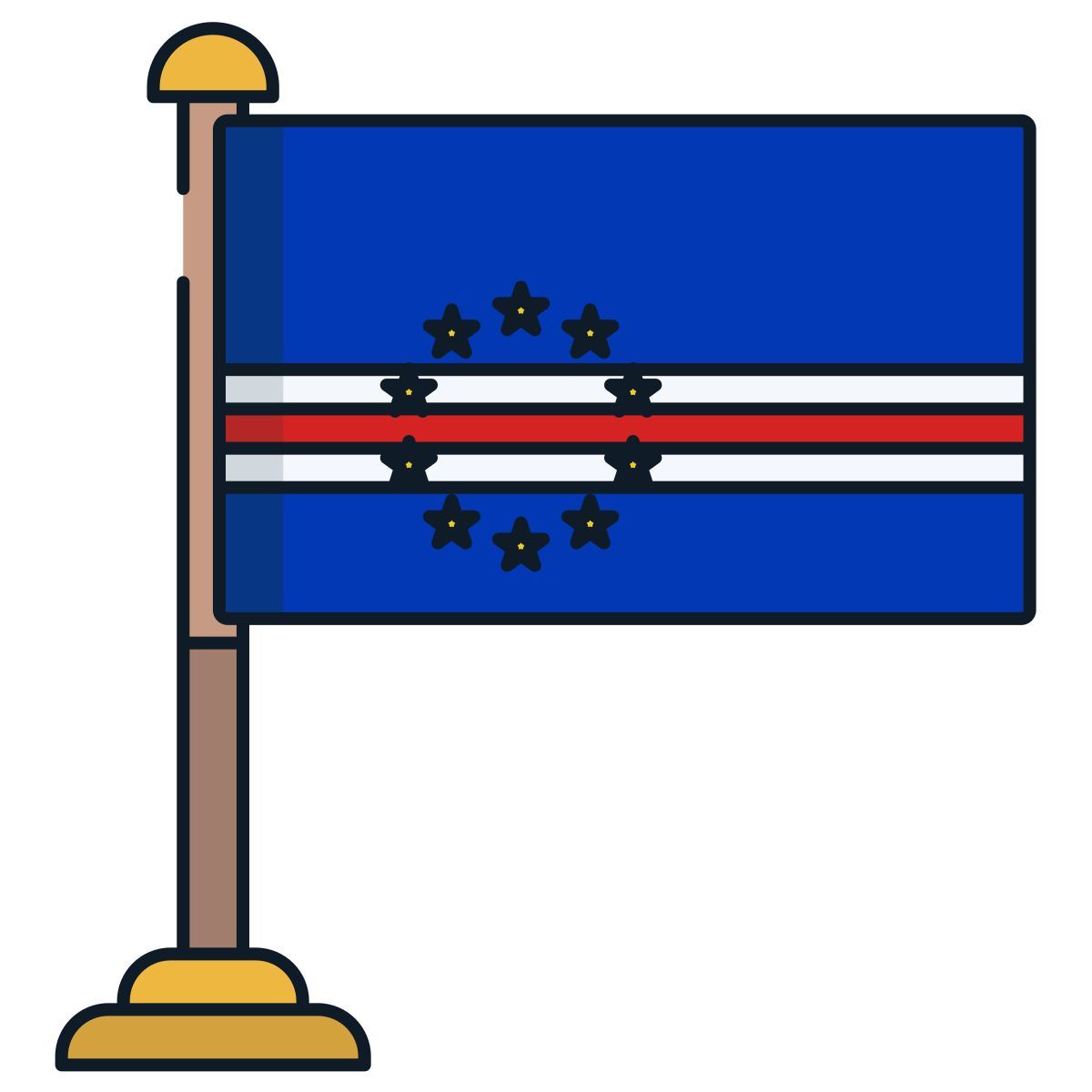 drapeau du cap vert icon