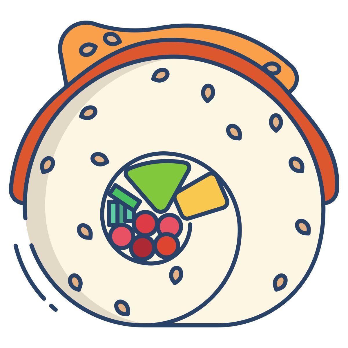 california roll sushi icon