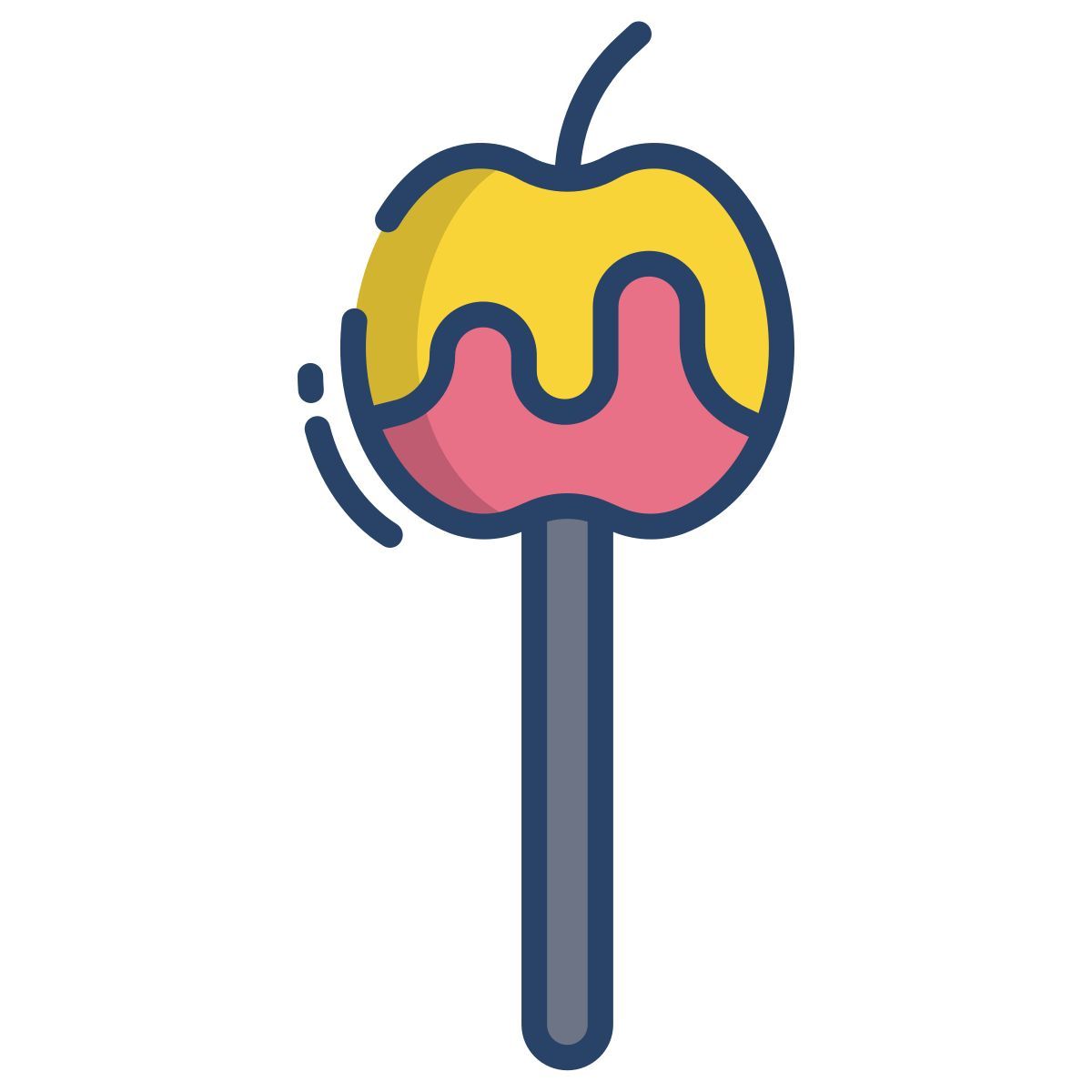 caramel apple candy icon