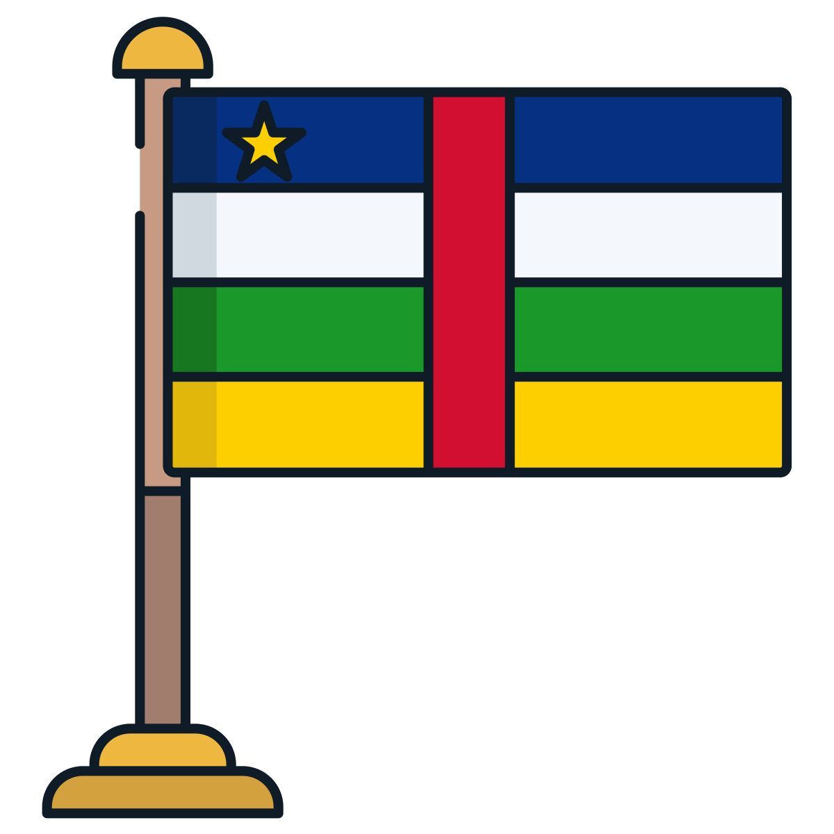 central african republic flag icon