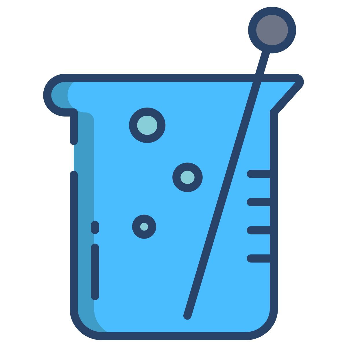 chemical measuring cup icon