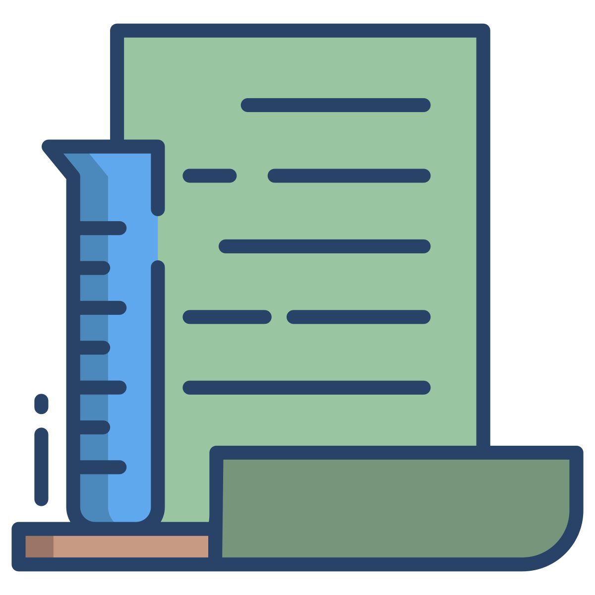chemistry lab testing note icon