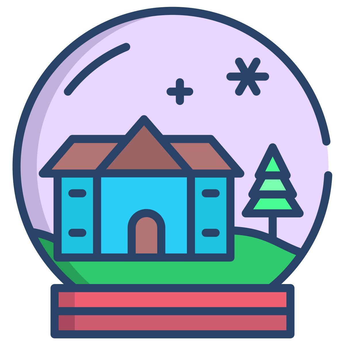 christmas ball house icon