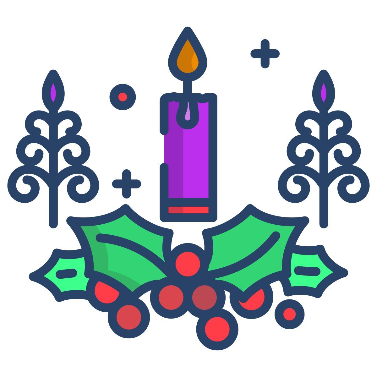 christmas candle icon