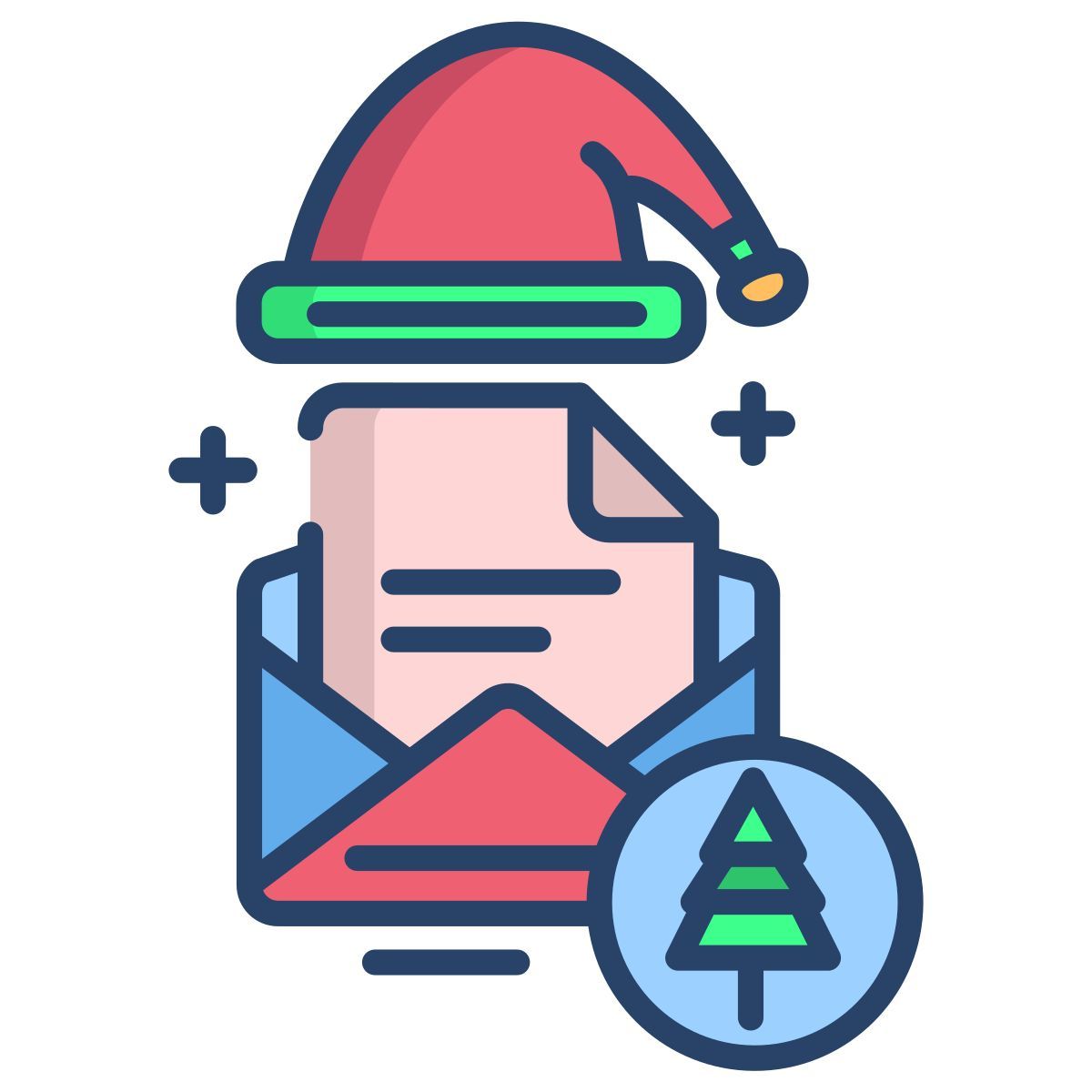 externe vœux de noël noël icongeek26 couleur linéaire icongeek26 icon