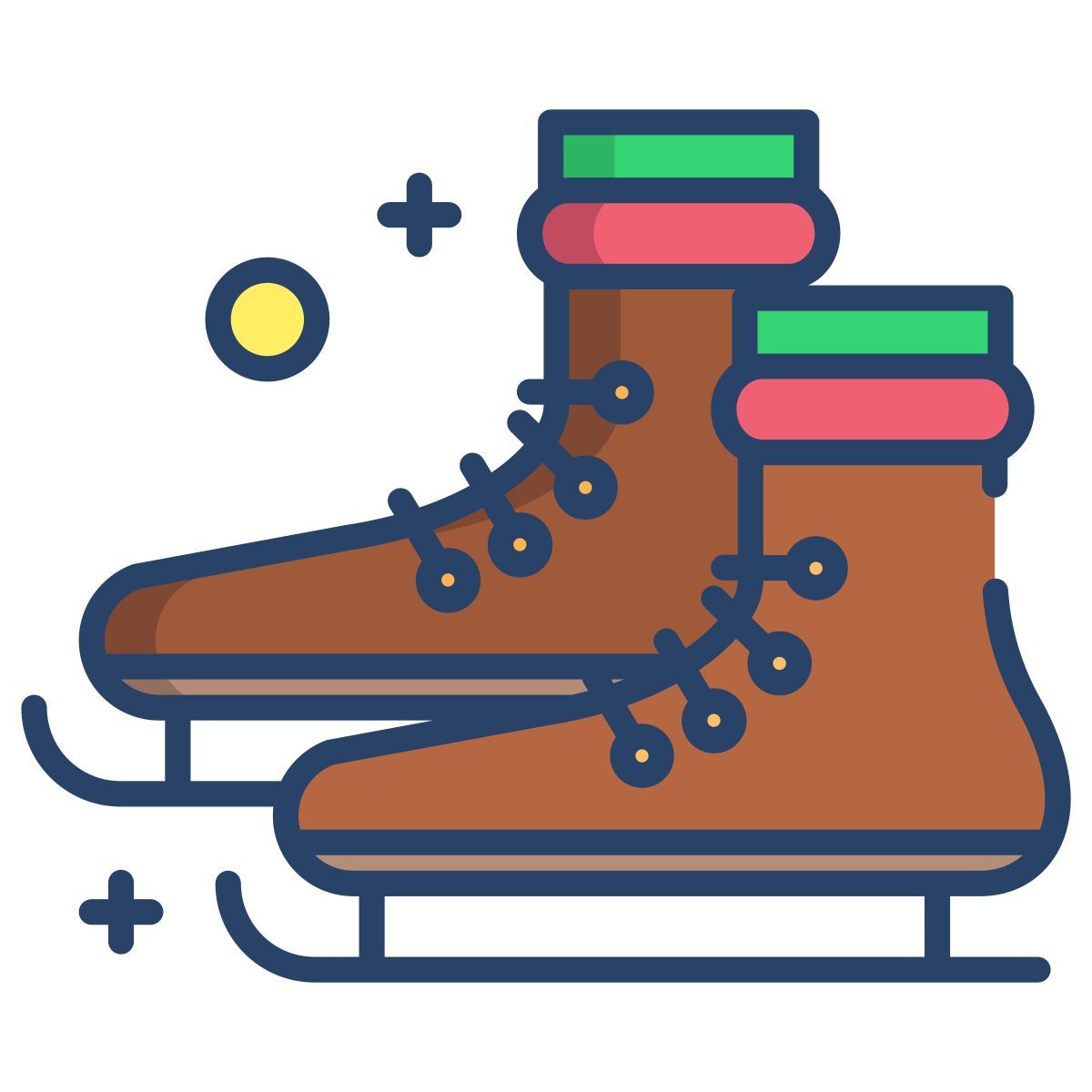 christmas skates icon