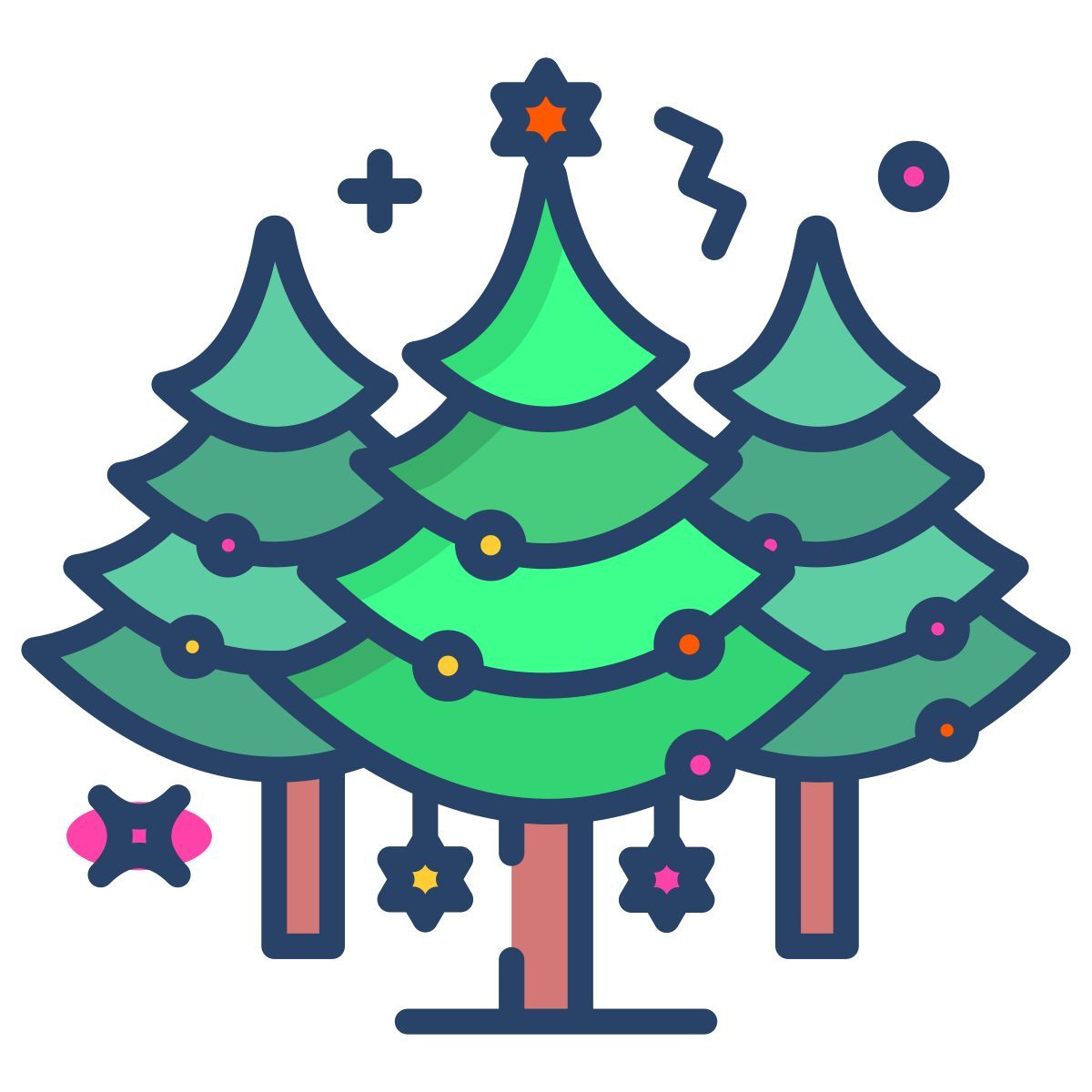 christmas trees icon