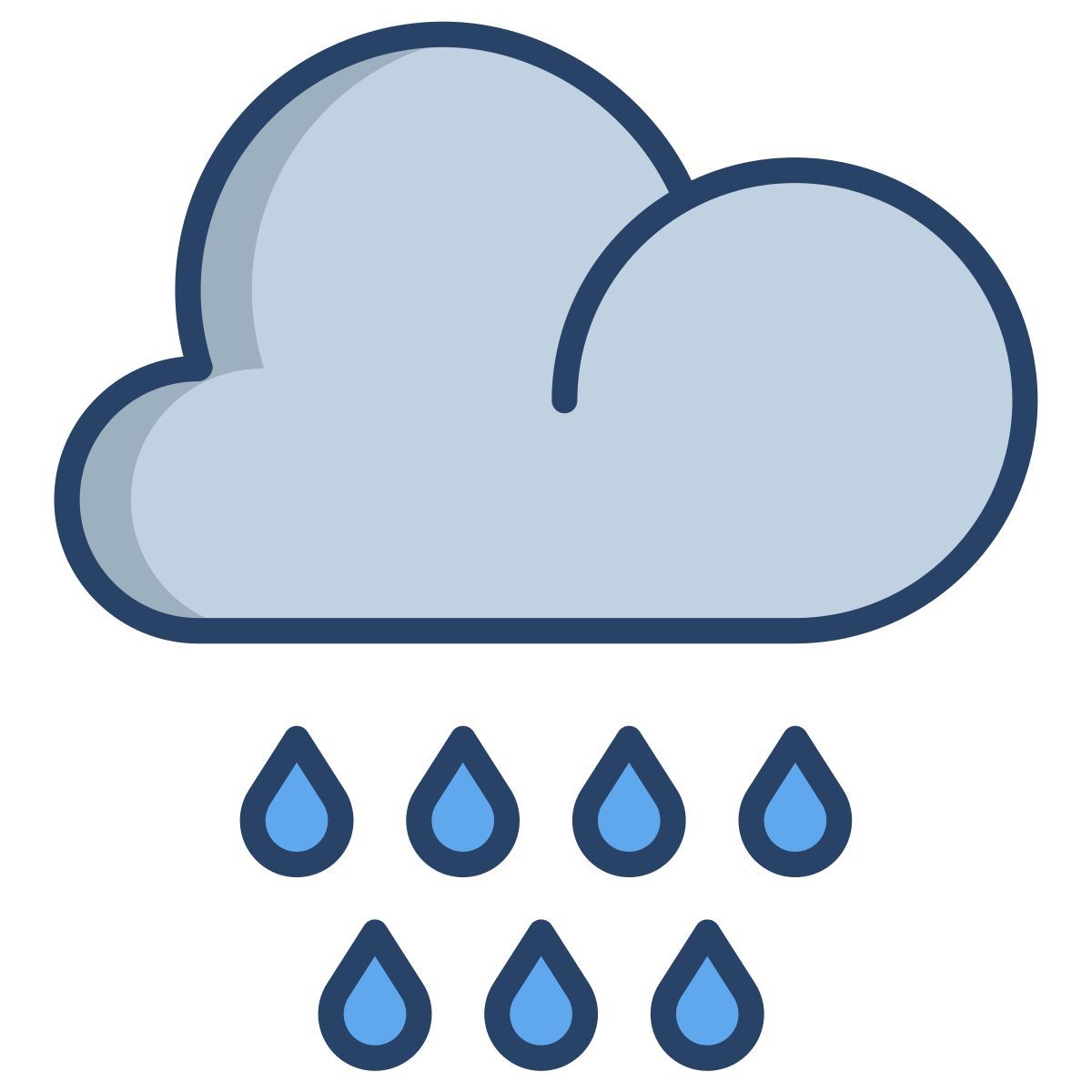 cloud and rain icon