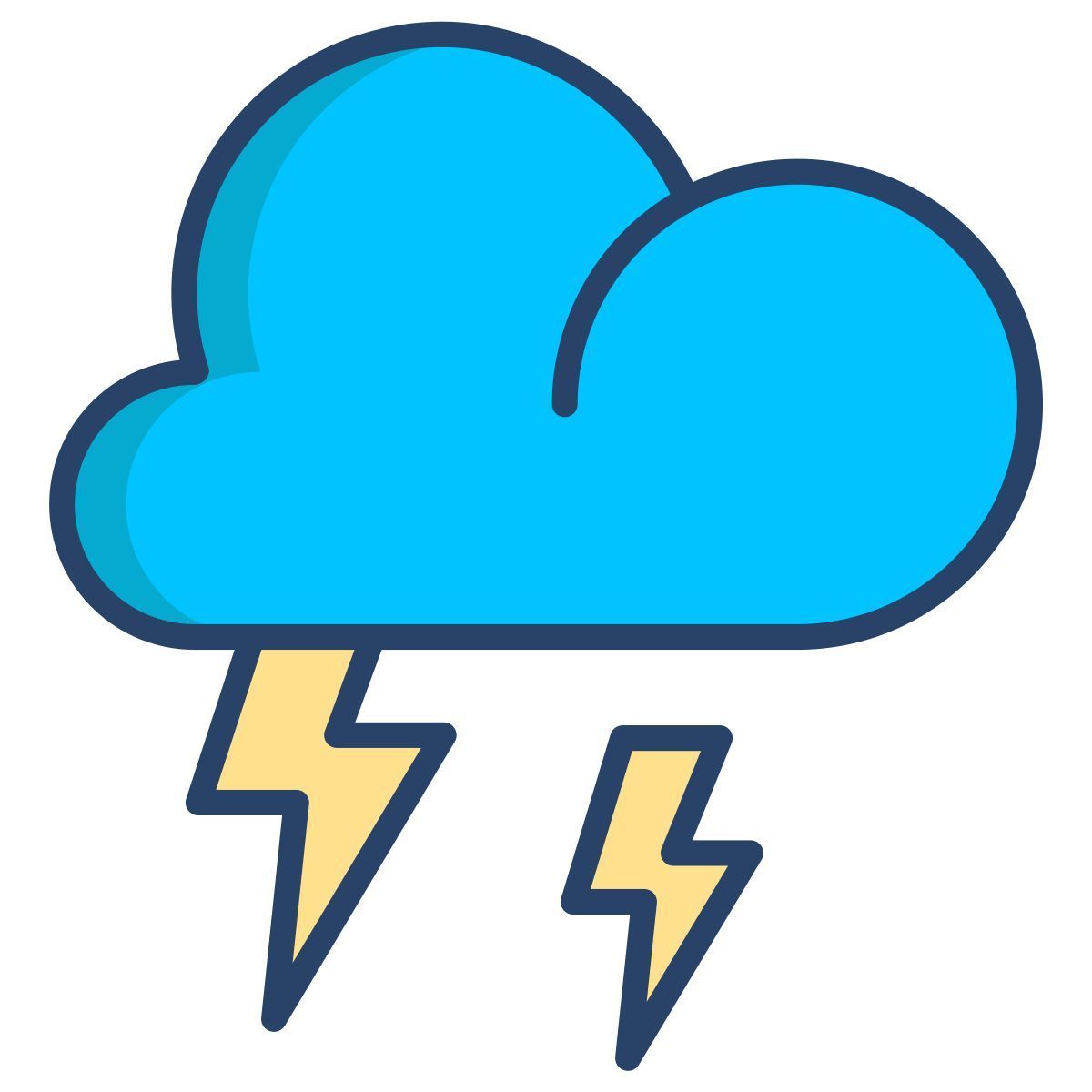 cloud and thunder icon