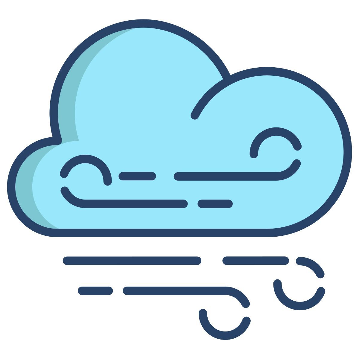 cloud and wind icon