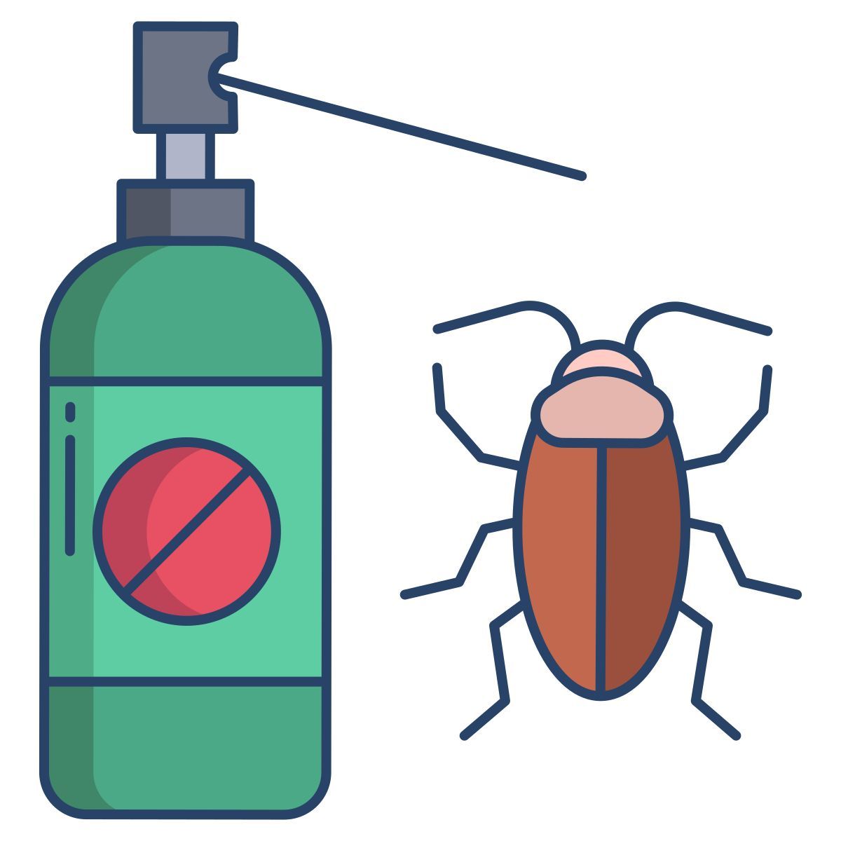 cockroach killer spray icon