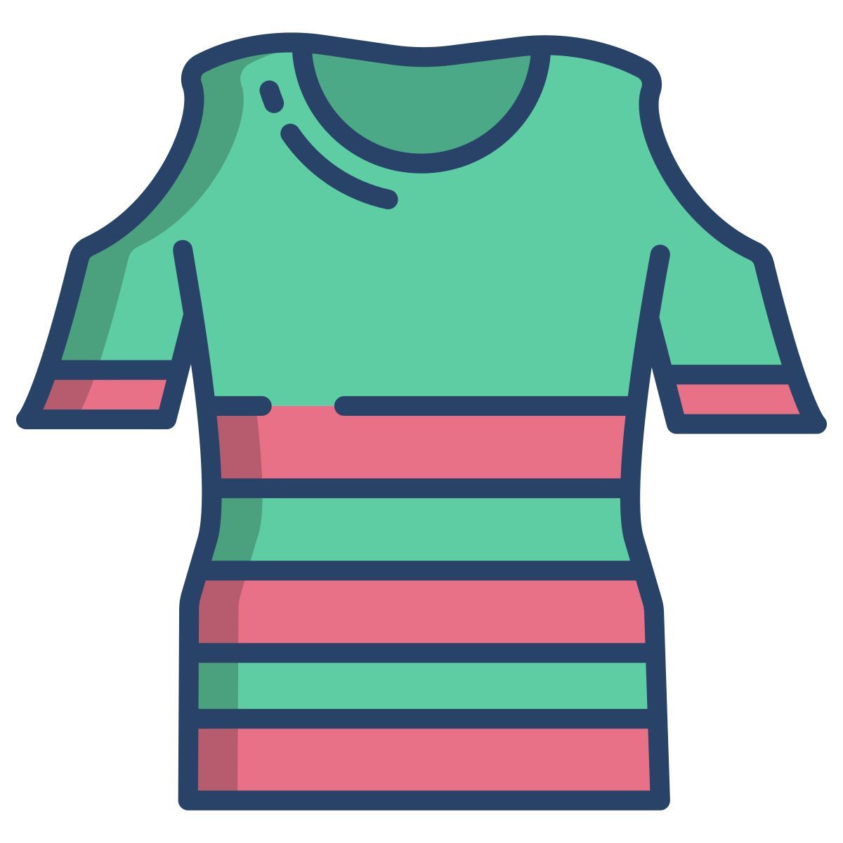 cold shoulder top icon