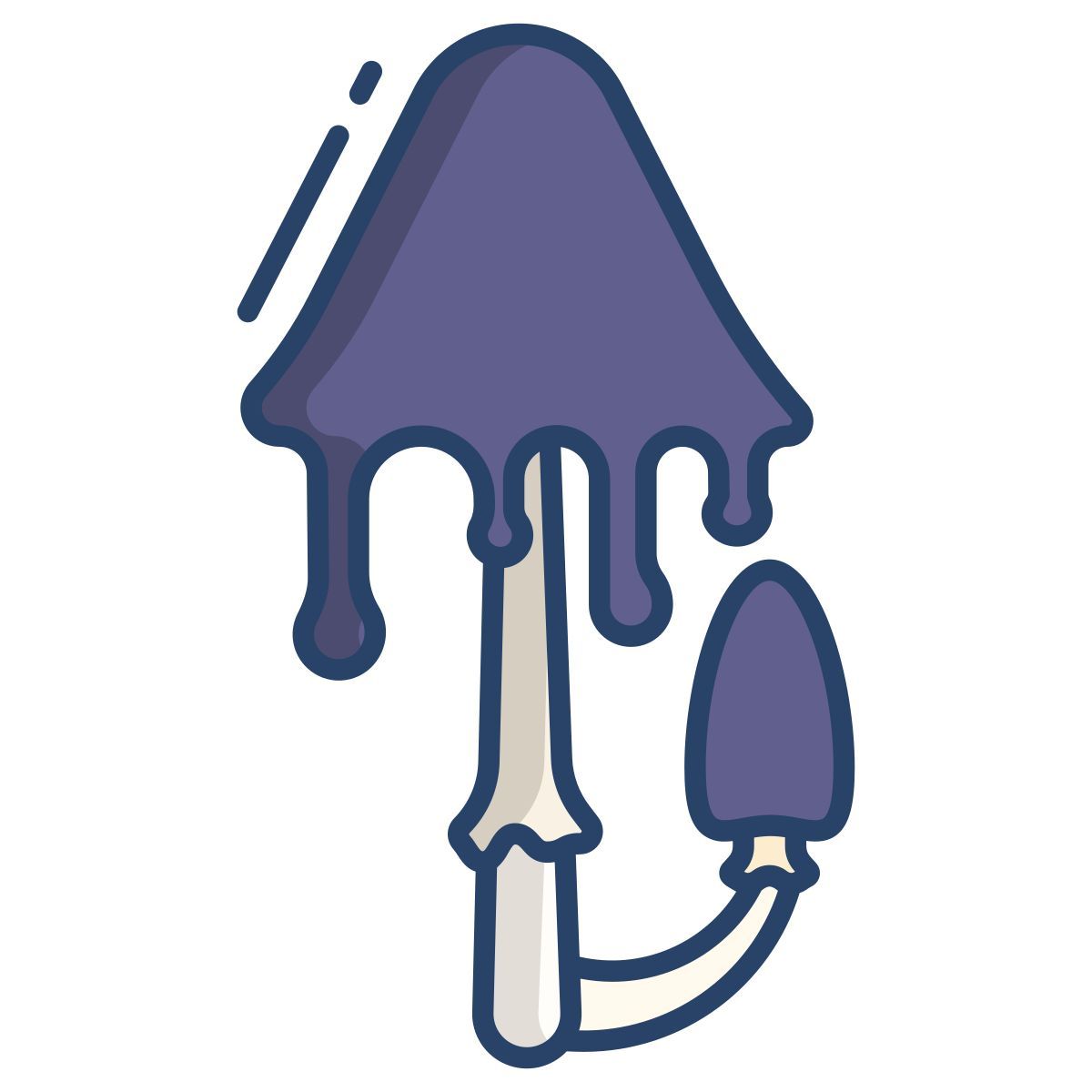 common ink cap mushroom icon