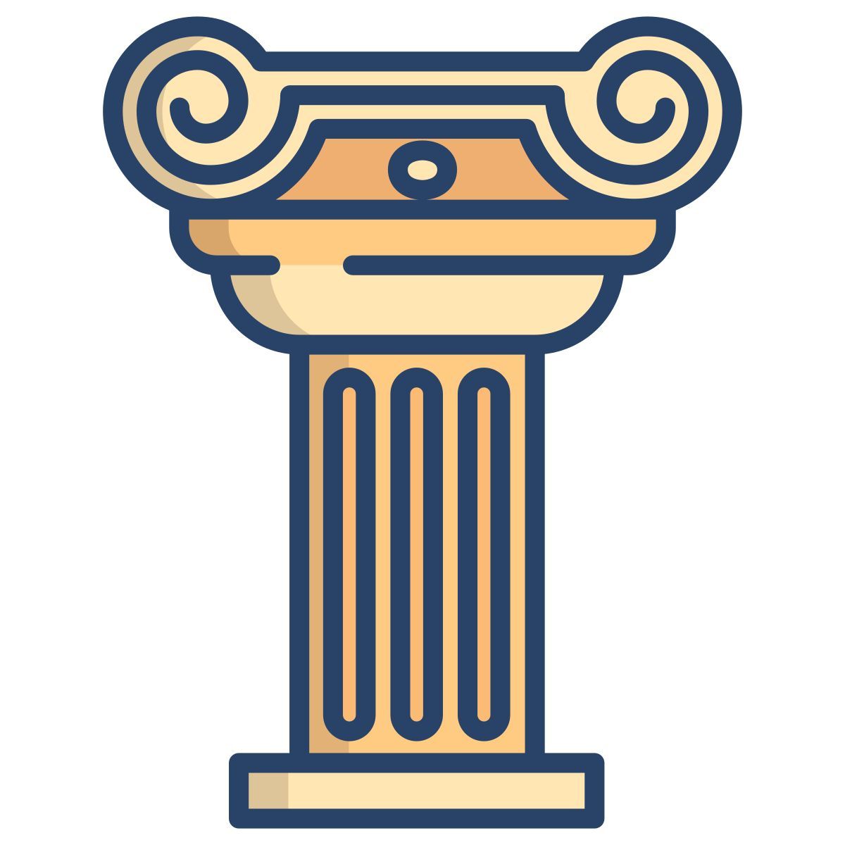 corinthian short pillar icon