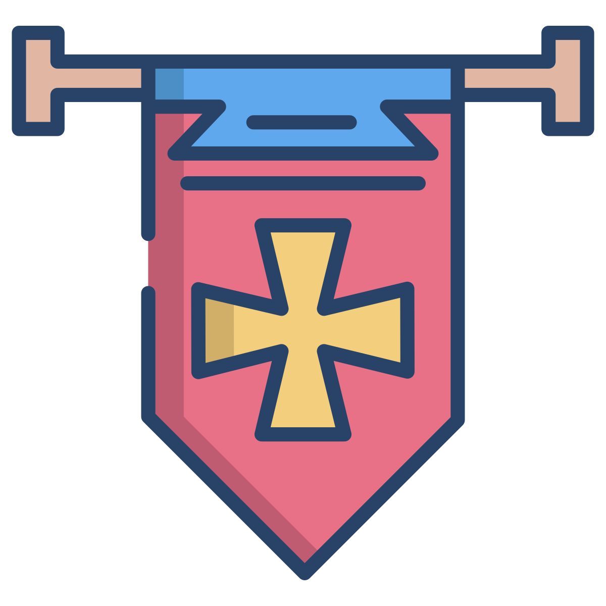 drapeau croisé icon