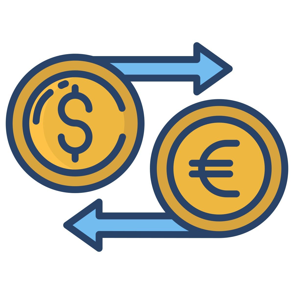 currency exchange euro icon