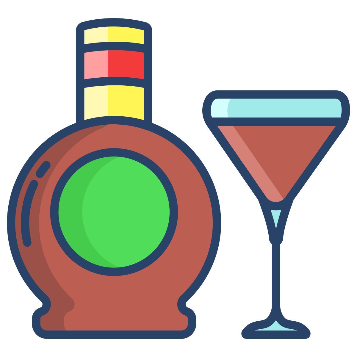 dark chocolate liqueur icon