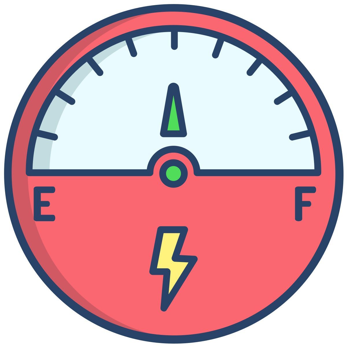 ev battery meter icon