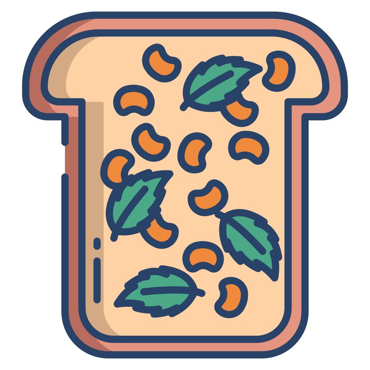 fava bean and mint icon