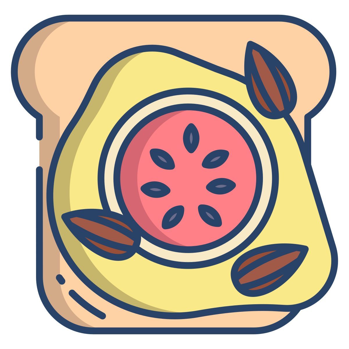 fig and almond toast icon
